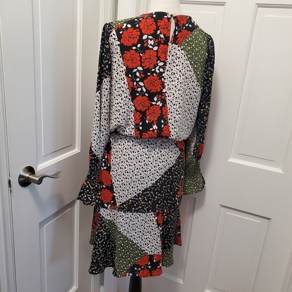 Libby Edelman Floral Patchwork Dress Size Medium, colorful - Picture 5 of 14